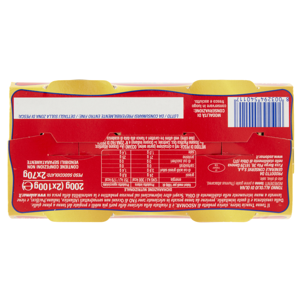 Asdomar Tonno trancio intero all'olio di oliva 2 x 100 g