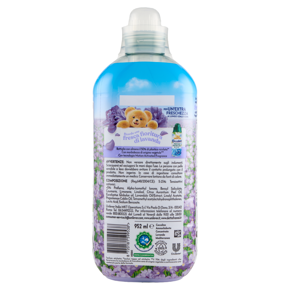 Coccolino Ammorbidente Concentrato Fresh Lavanda Mediterranea 41 Lavaggi 952 ml