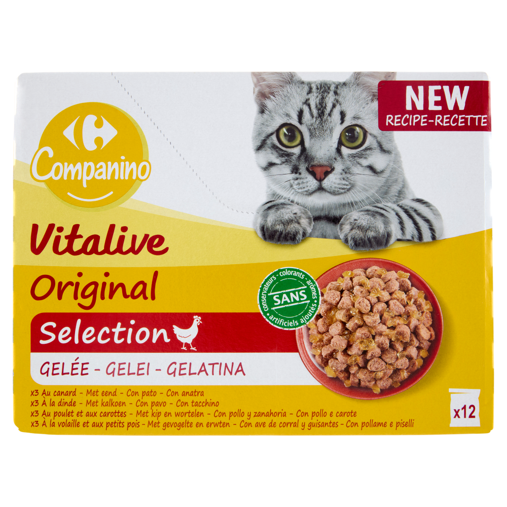 Carrefour Companino Vitalive Original Selection Gelatina 12 x 100 g