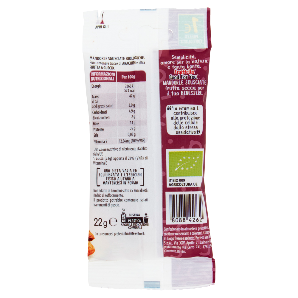 Fruit-tella Good For You* Mandorle Sgusciate Bio 22 g