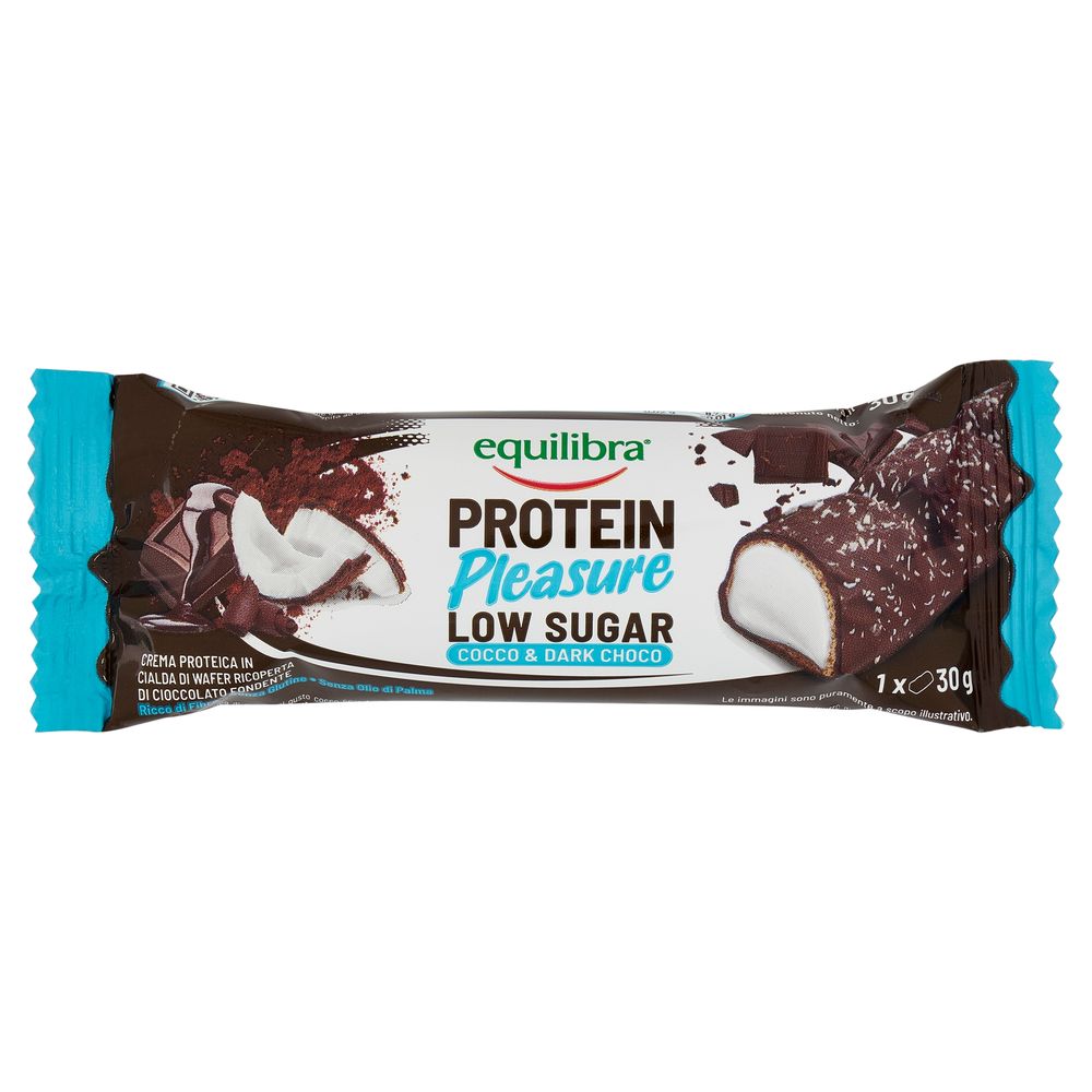 Equilibra Barretta Protein Pleasure Low Sugar Cocco e Dark Choco 30 g
