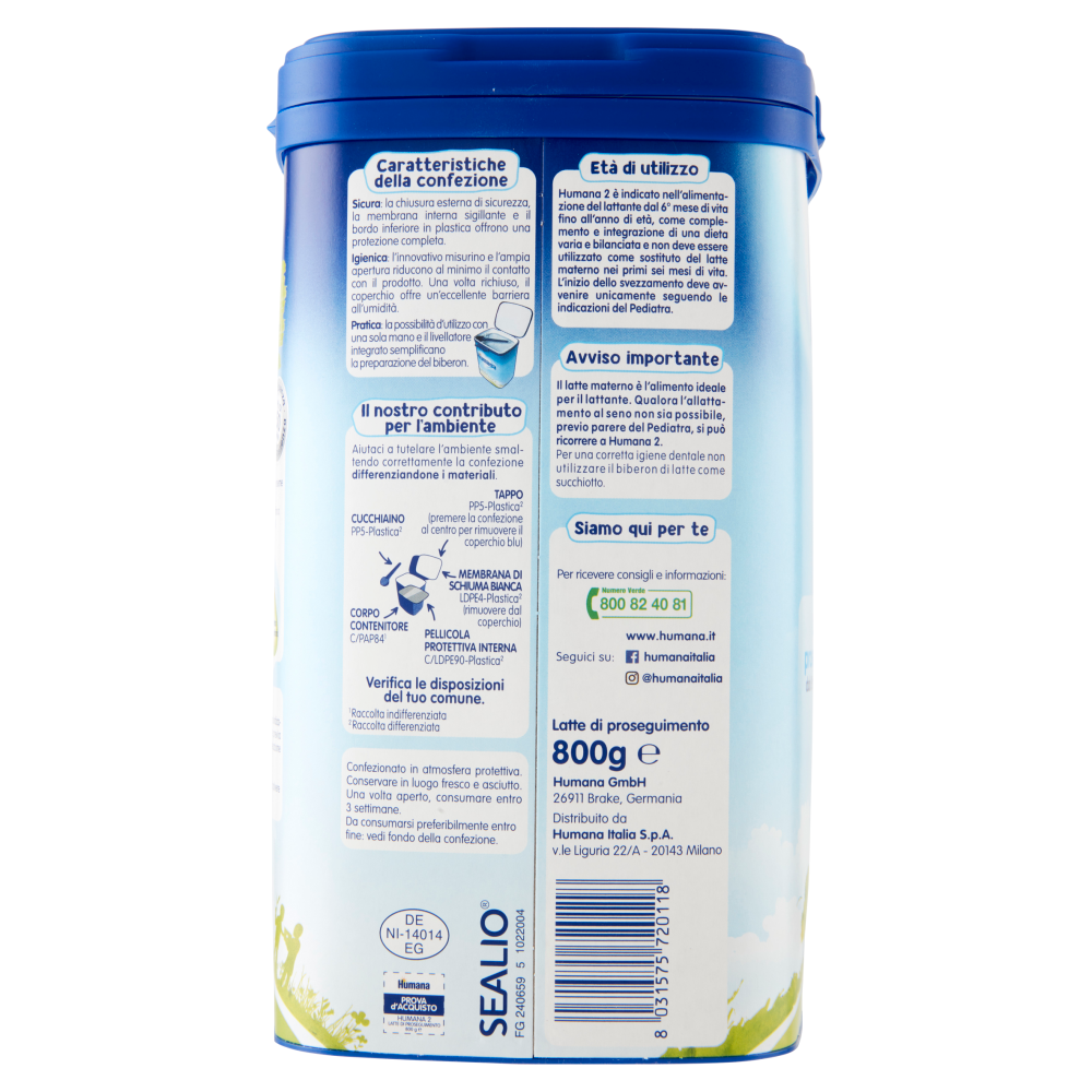 Humana Probalance 2 Latte di proseguimento 800 g