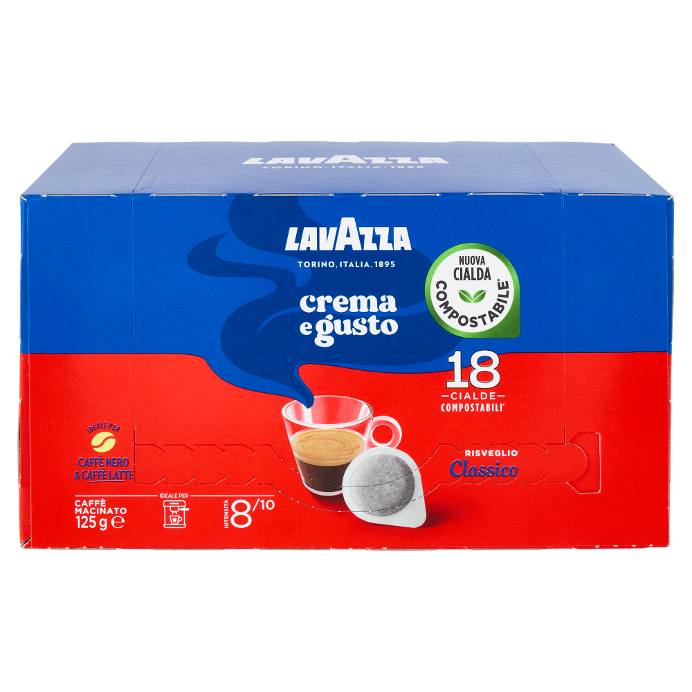 Lavazza crema e gusto Classico 18 Cialde Compostabili* 125 g