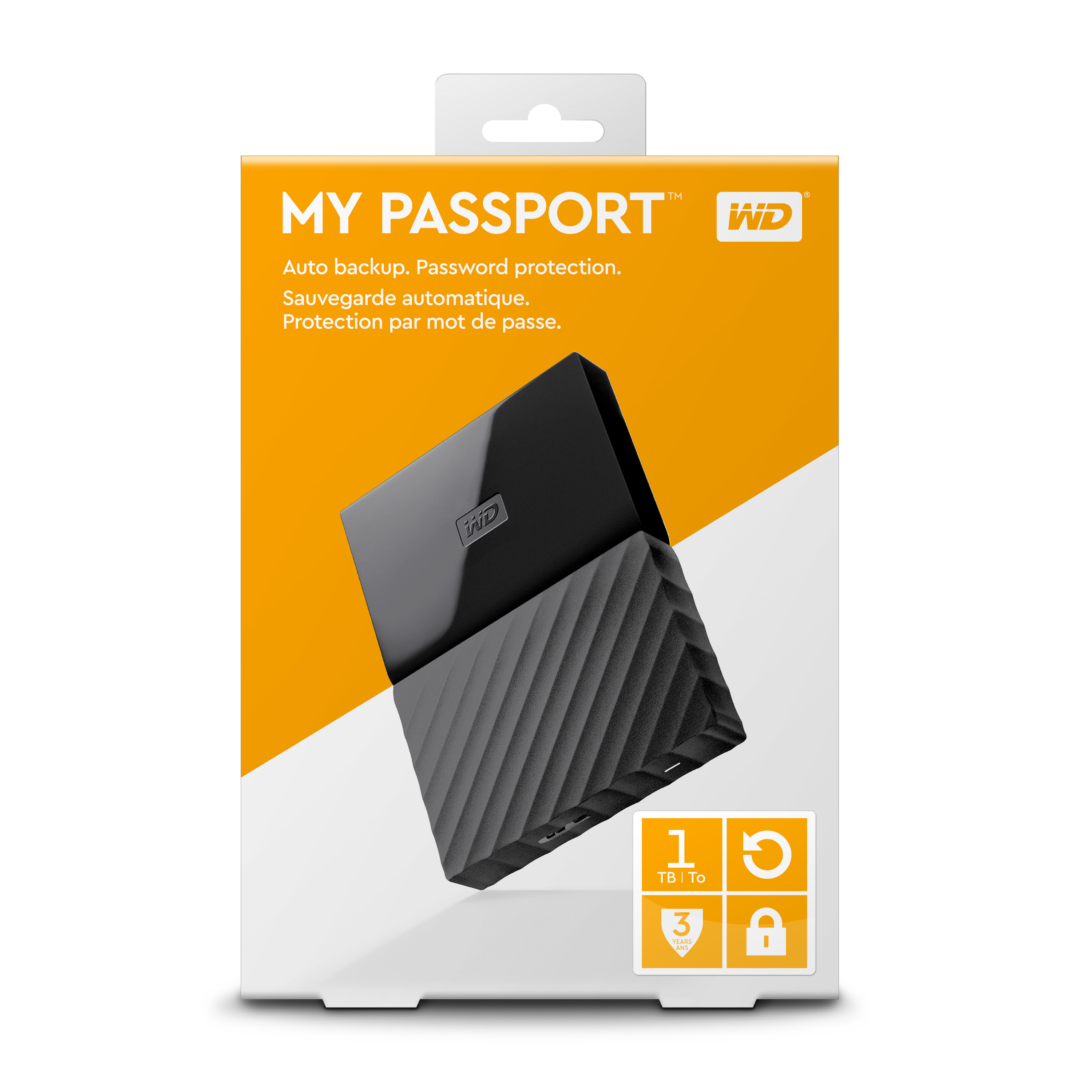 Western Digital My Passport disco rigido esterno 1 TB 2.5" Micro-USB B 3.2 Gen 1 (3.1 Gen 1) Nero