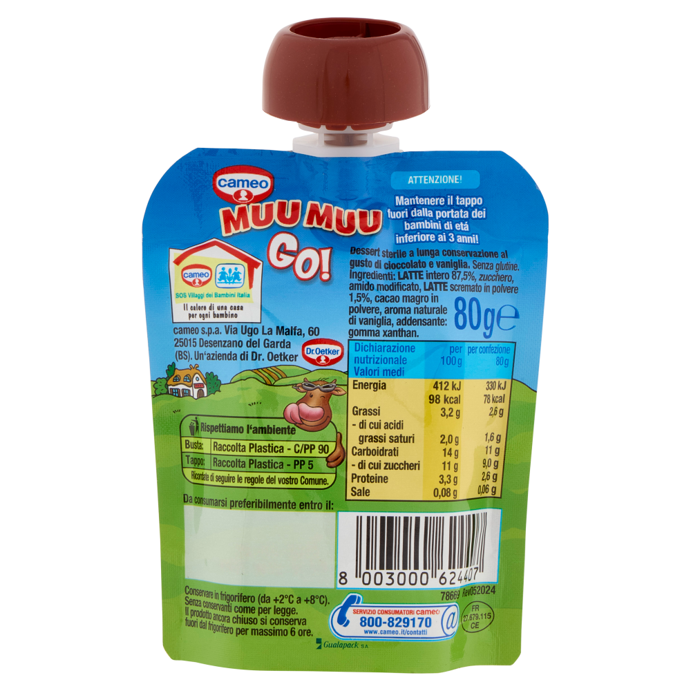cameo Muu Muu Go! la merenda ciocco-vaniglia 80 g