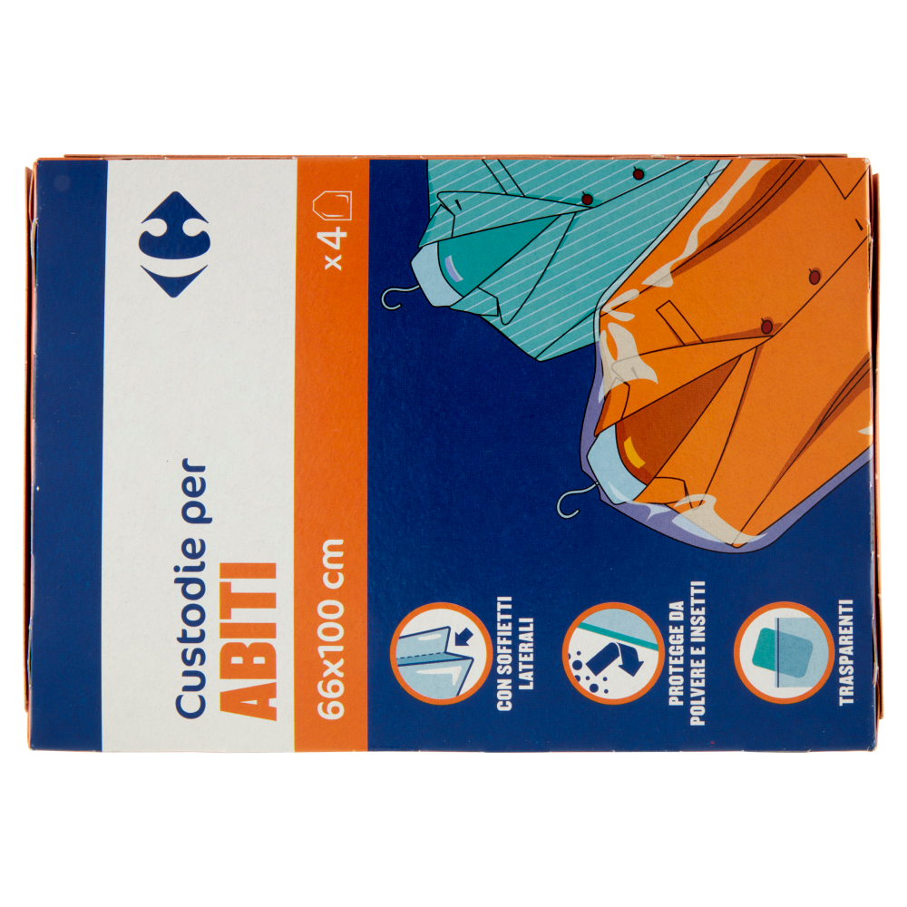 Carrefour Custodie per Abiti 66x100cm 4 pz