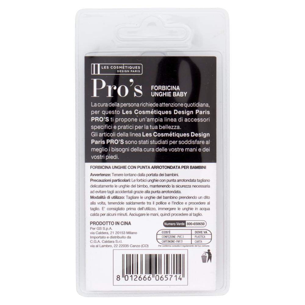 Les Cosmétiques Design Paris Forbicina Unghie con Punta Arrotondata per Bambini