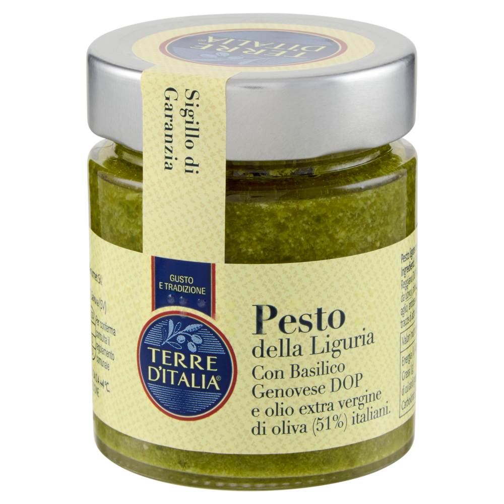 Terre d'Italia Pesto della Liguria con Basilico Genovese DOP 120 g Carrefour