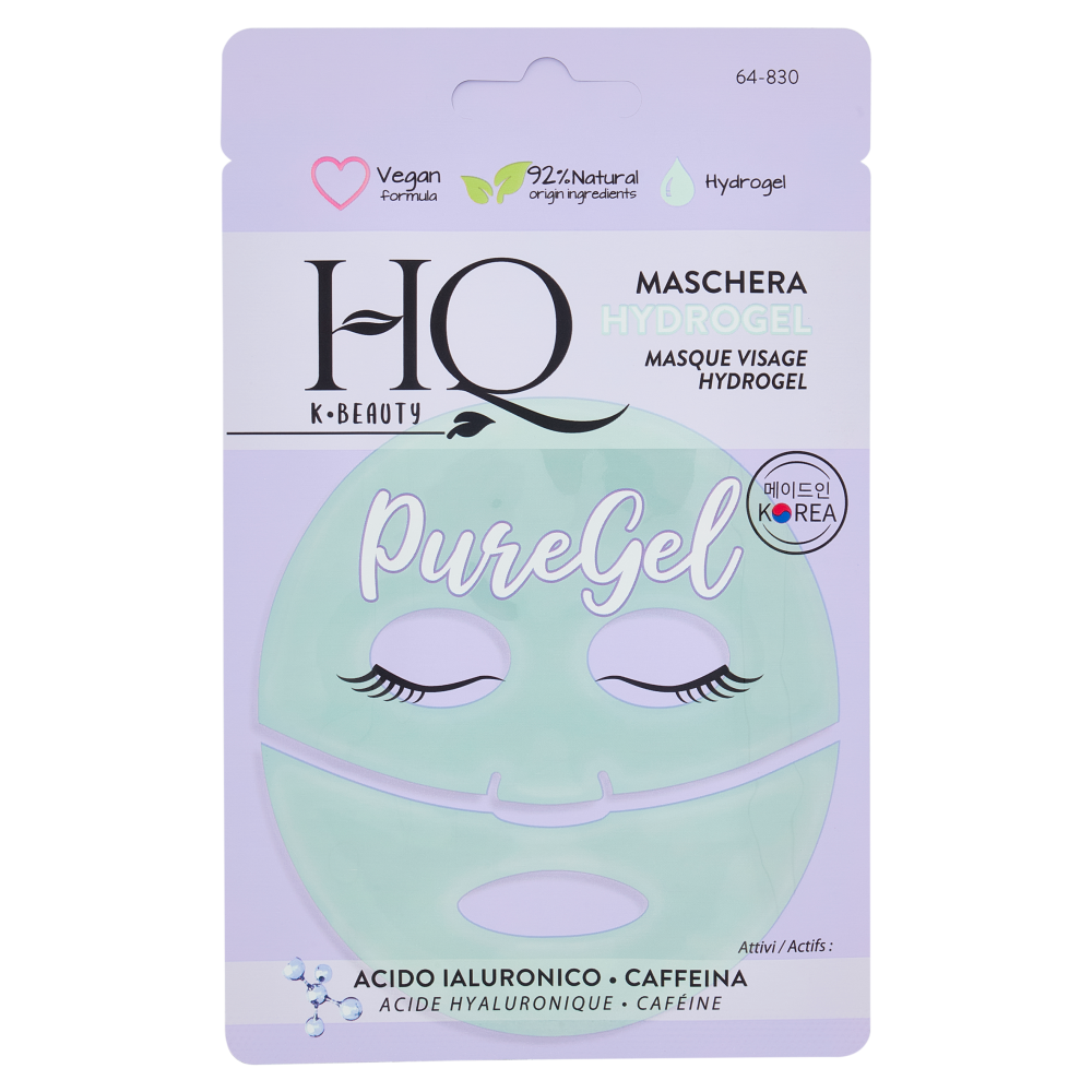 HQ K-Beauty Maschera Hydrogel Attivi: Acido Ialuronico - Caffeina