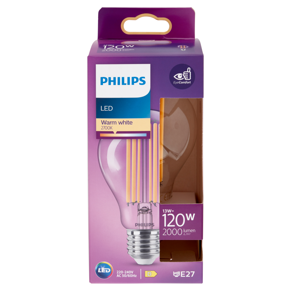 Philips Led goccia filamento 120W E27 2700K