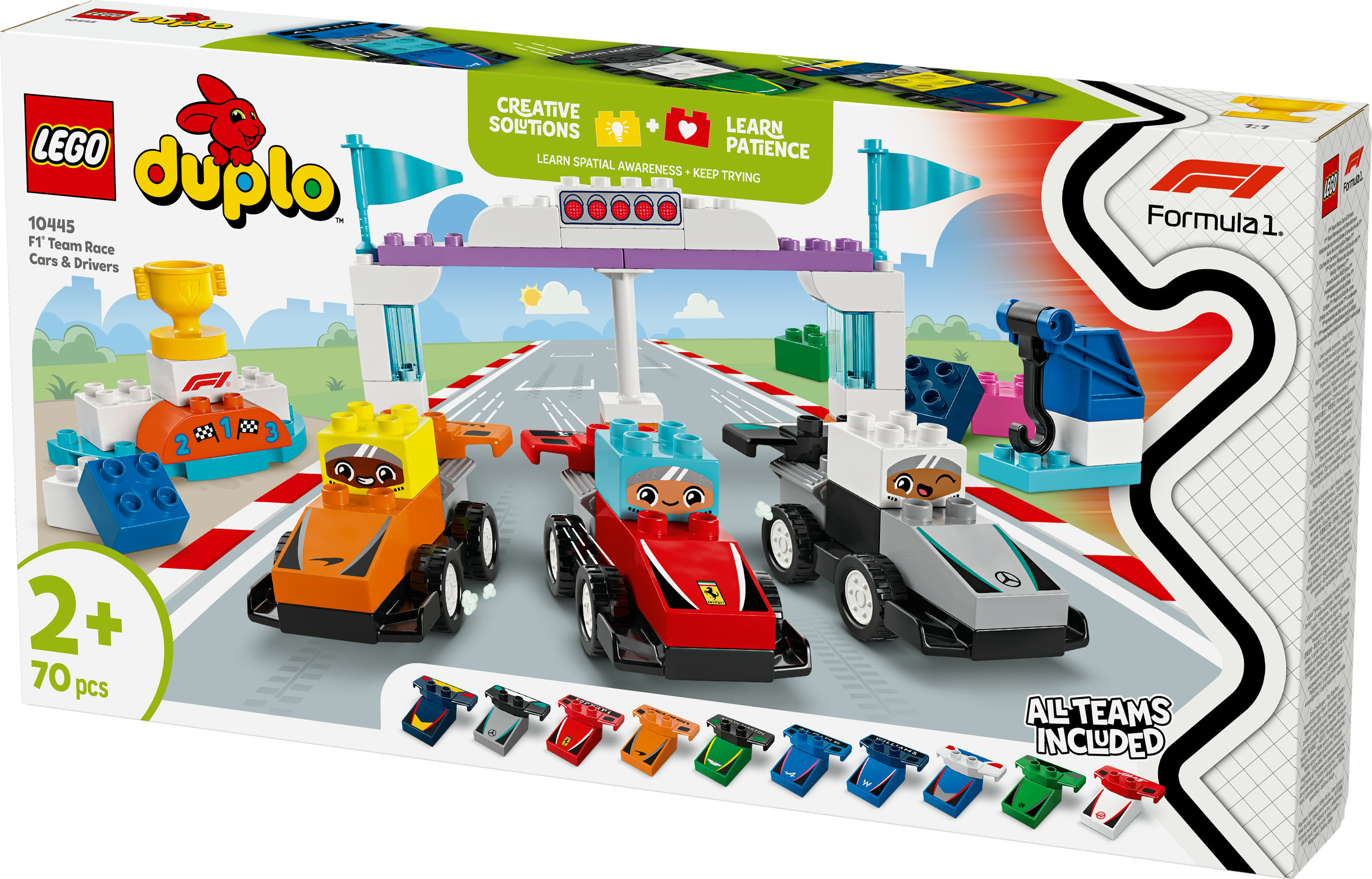 LEGO DUPLO Auto da corsa e piloti Team F1&reg;