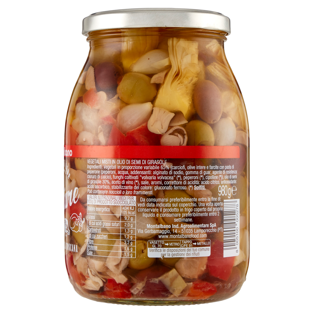 montalbano Verdure Antipasto alla Toscana 980 g
