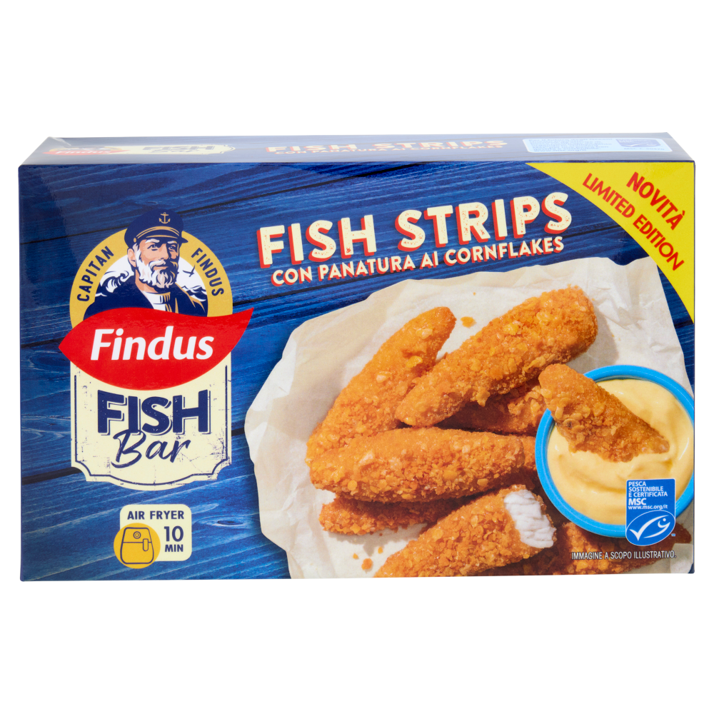 Capitan Findus Fish Bar Fish Strips con panatura ai conflakes 256 g