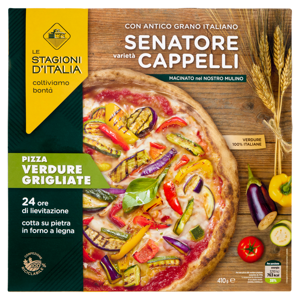 Le Stagioni d'Italia Pizza Verdure Grigliate Senatore varietà Cappelli 410 g