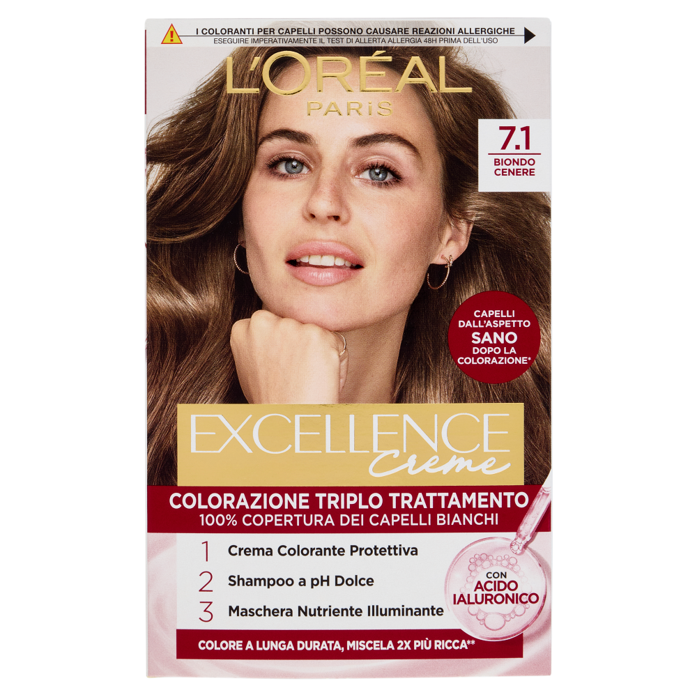L'Oréal Paris Excellence Creme Colorazione Triplo Trattamento 7.1 Biondo Cenere