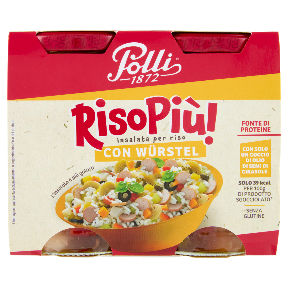 Polli Riso Pi&ugrave;! insalata per riso con W&uuml;rstel 2 x 300 g