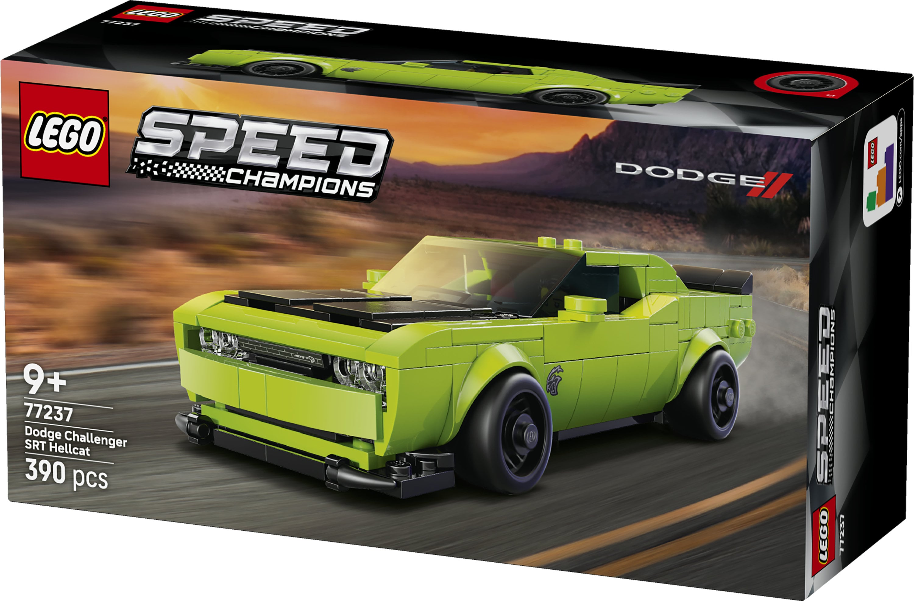 LEGO Speed Champions 77237 Sports Car Dodge Challenger SRT Hellcat, Macchina Giocattolo da Gioco e Esposizione, Regalo da 9+