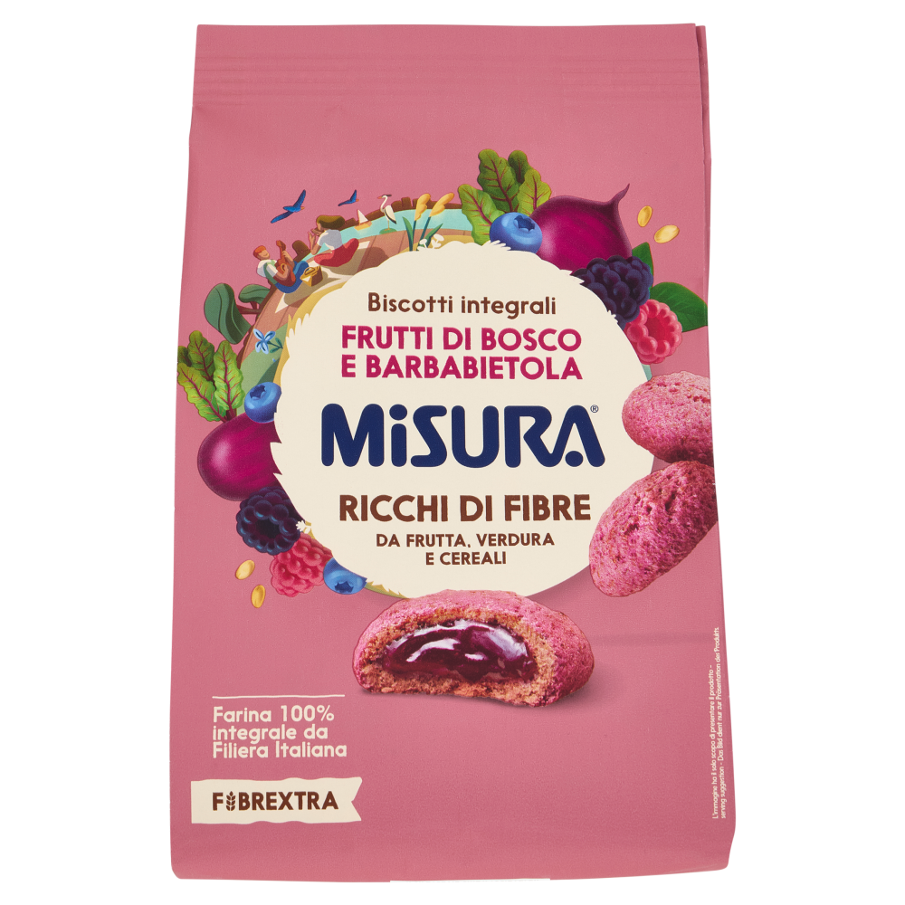 Misura Fibrextra Biscotti integrali Frutti di Bosco e Barbabietola 260 g