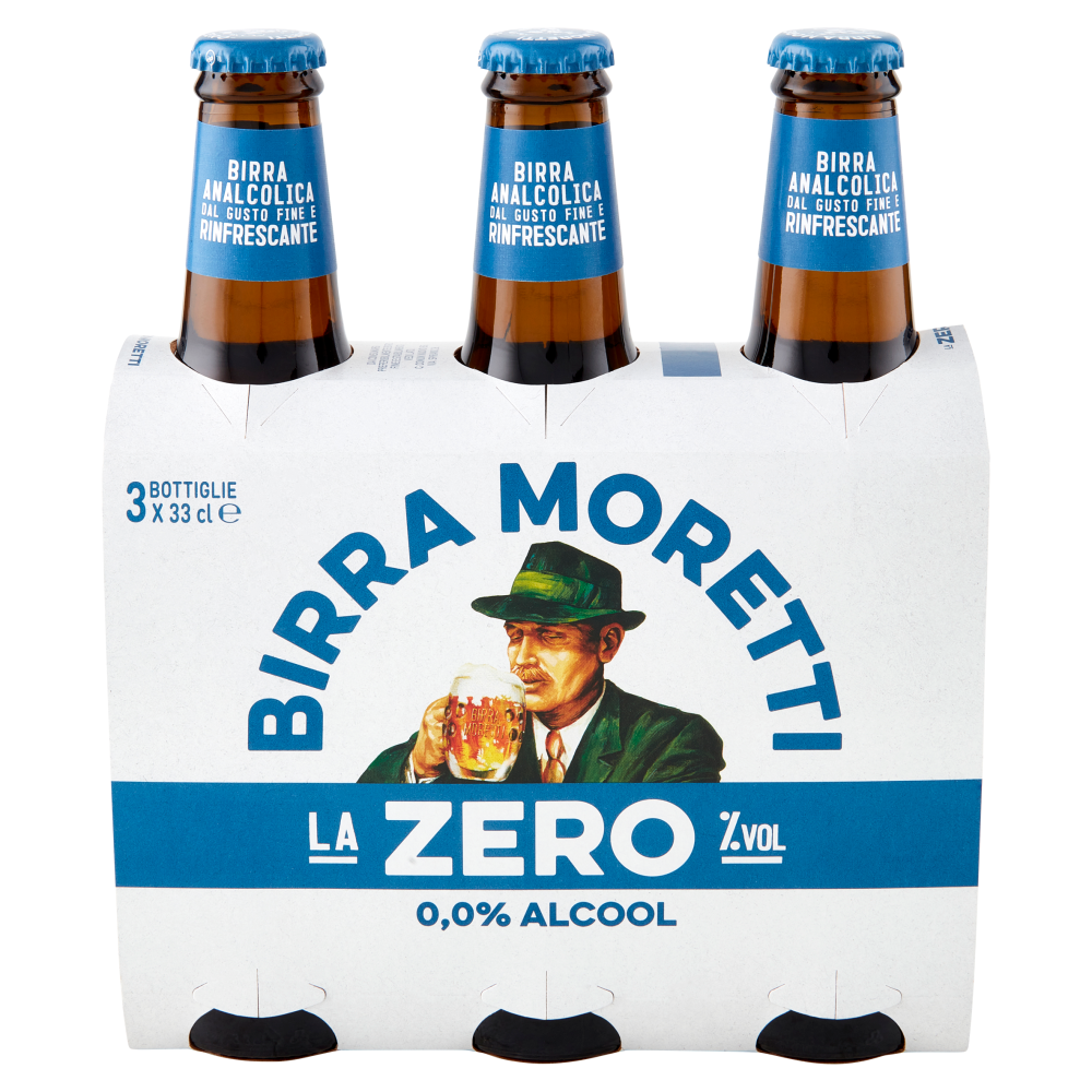 Birra Moretti la Zero % Vol 3 x 33 cl