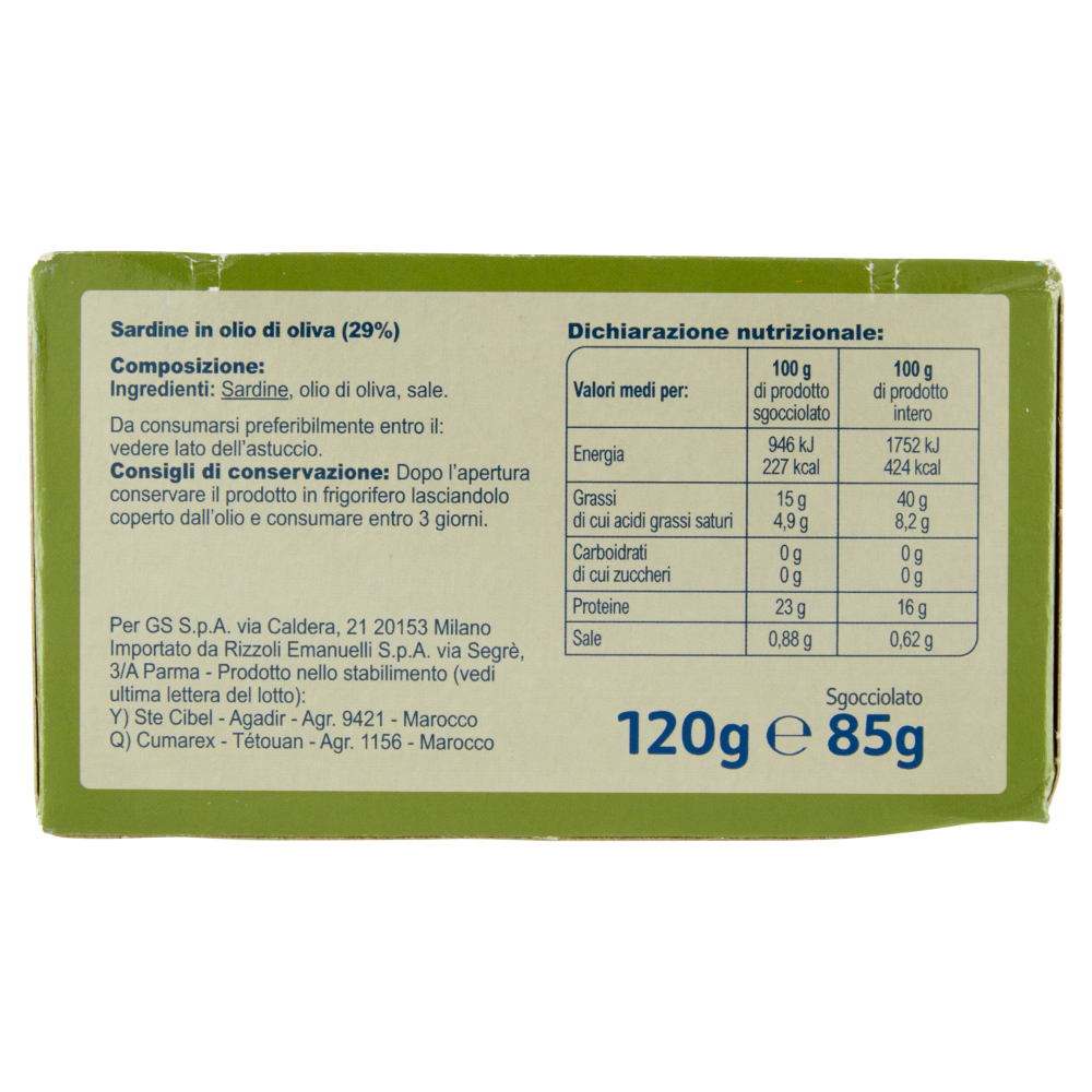Carrefour Classic Sardine in Olio di Oliva 120 g