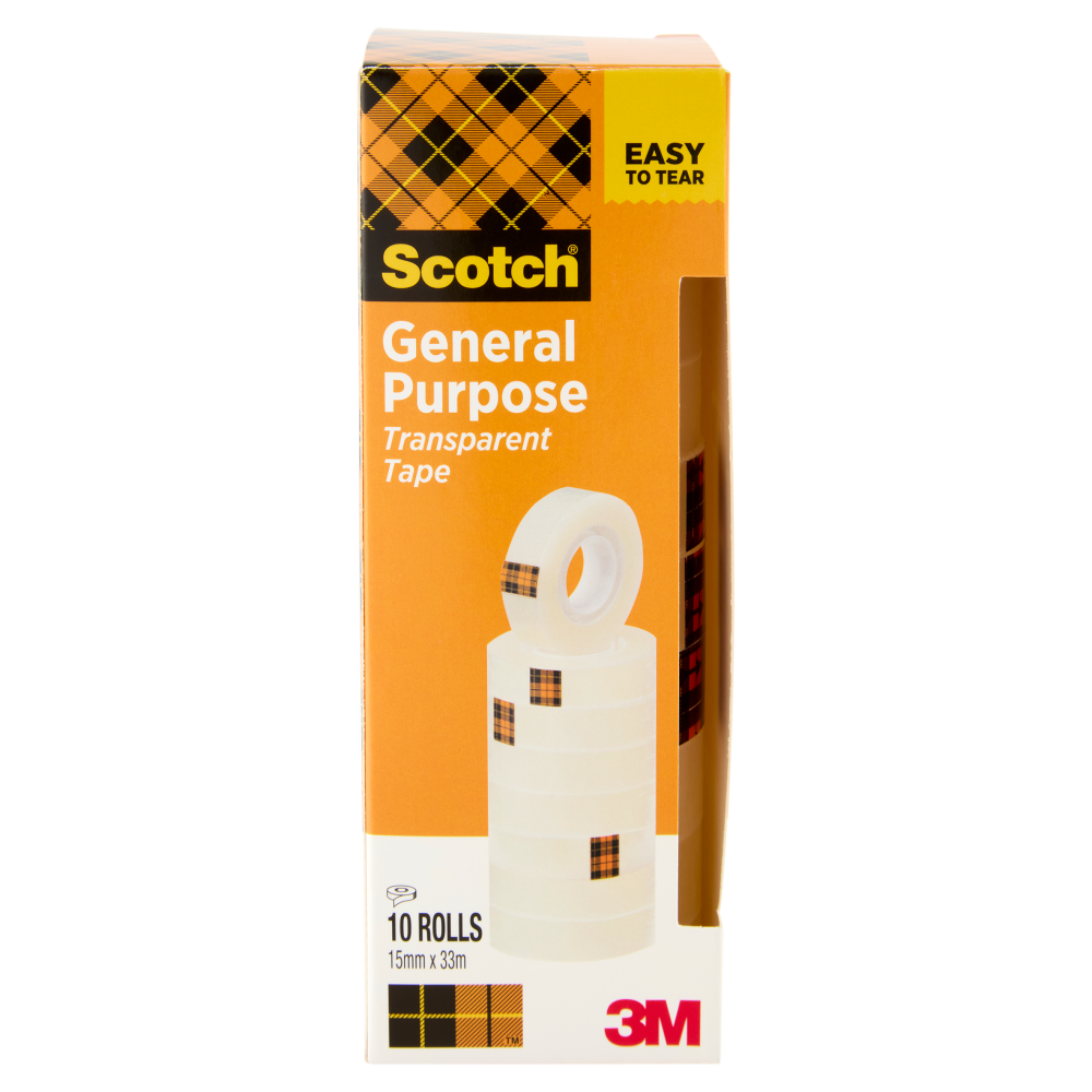 Scotch® Torre nastri adesivi trasparenti 508 15mm x33m 10 pz