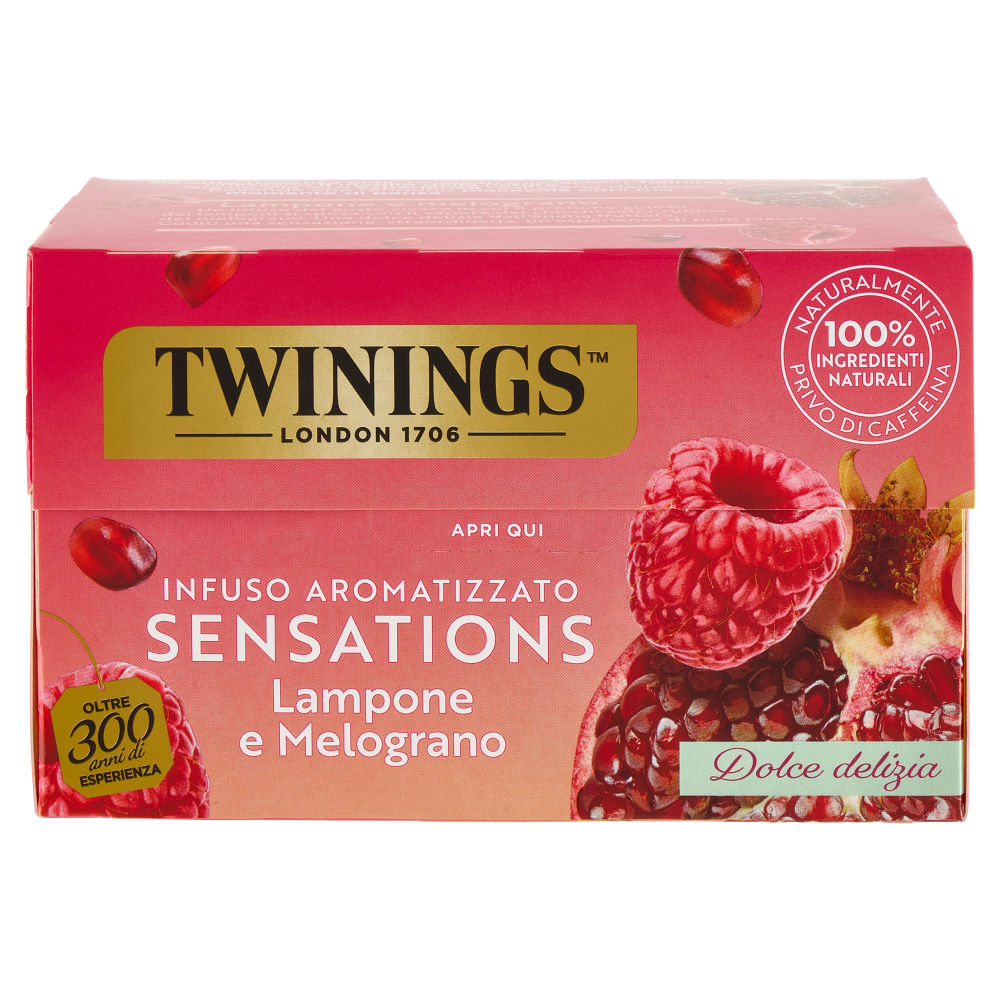 Twinings Lampone e Melograno Infuso Sensations 20 filtri 40 g