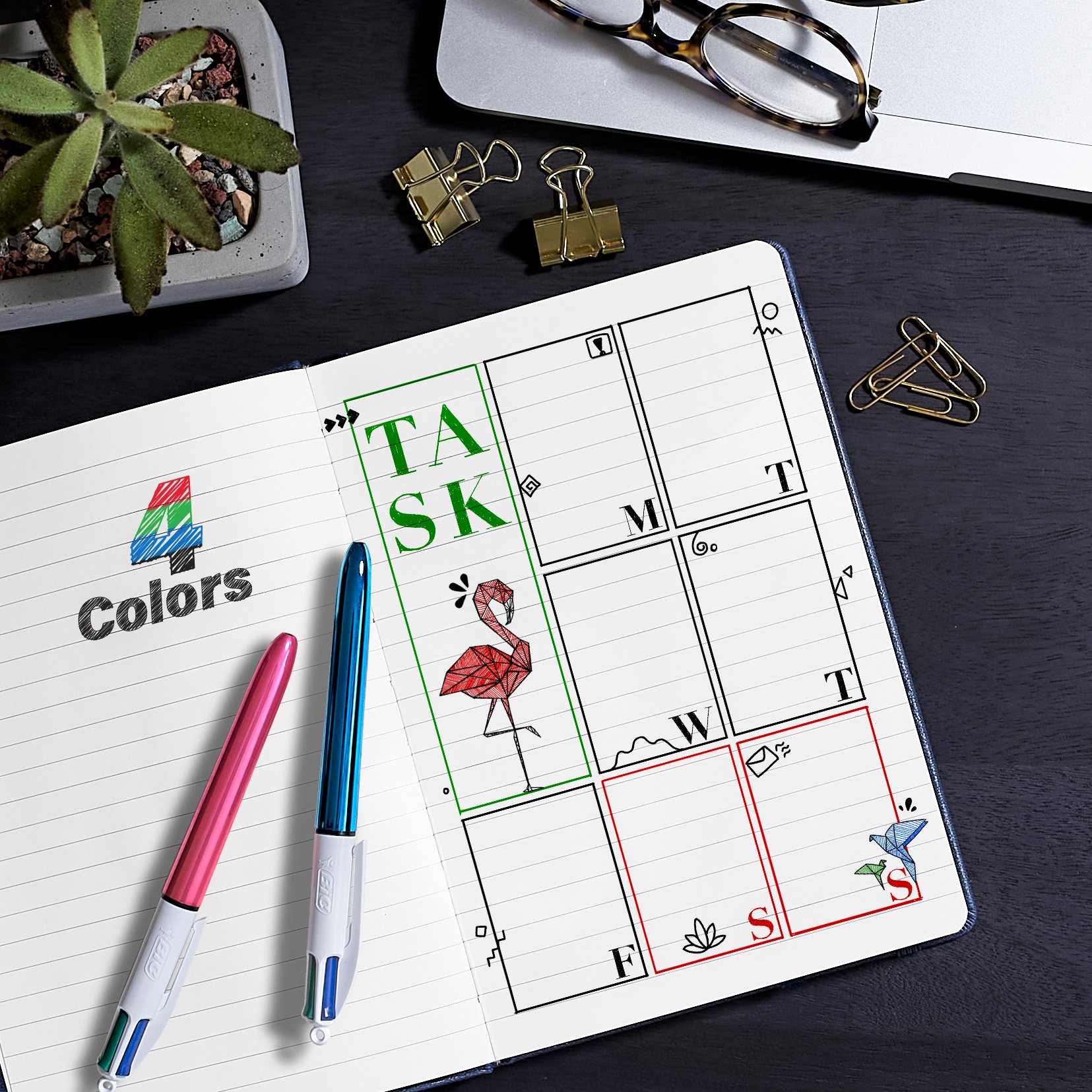 Bic 4 Colours shine medium 1,0 mm