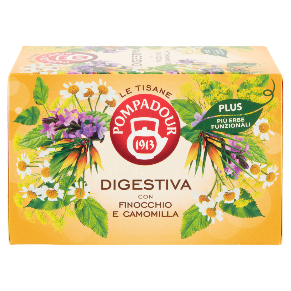 Pompadour Le Tisane Digestiva con Finocchio e Camomilla 18 x 2,2 g