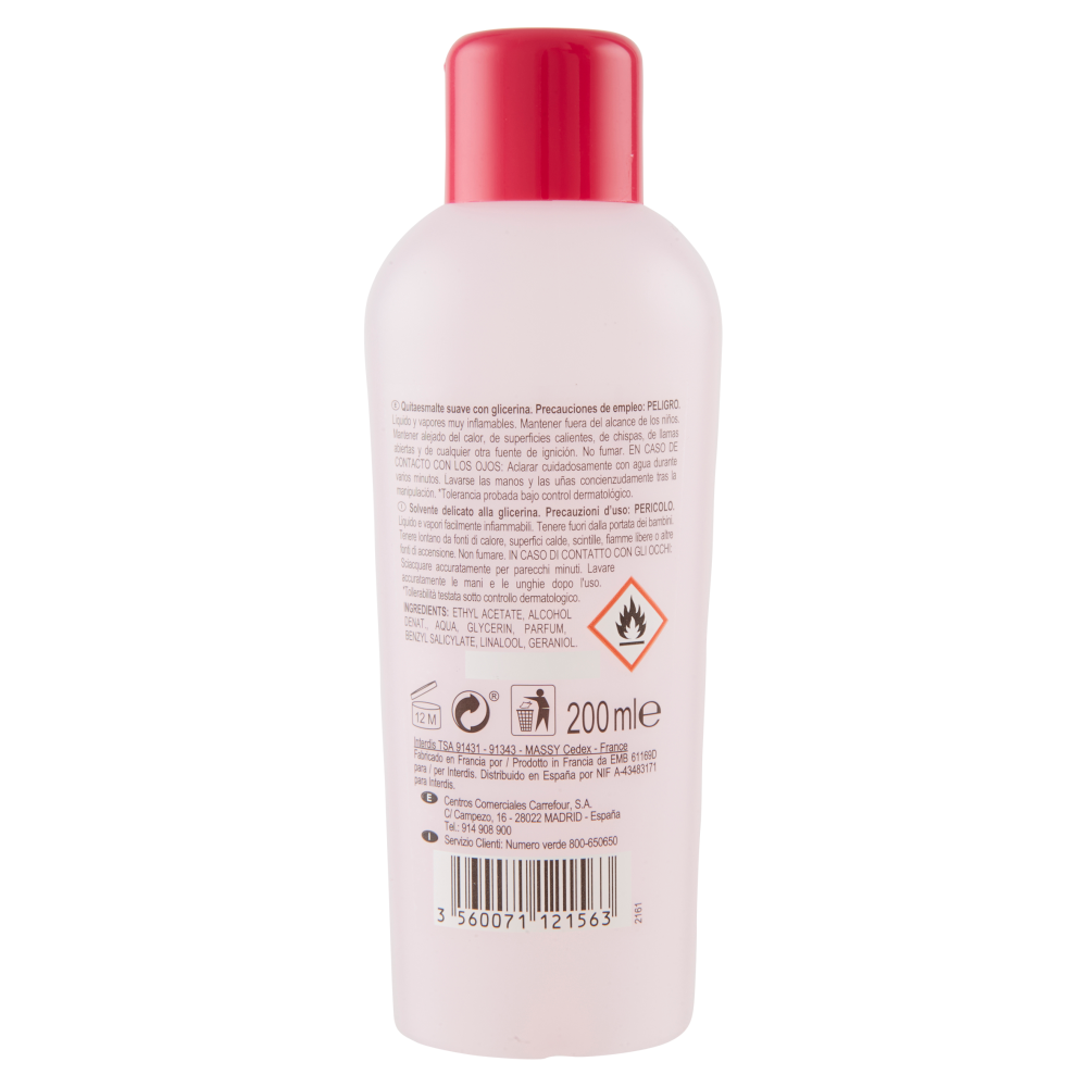 Carrefour Solvente delicato alla Glicerina Unghie fragili 200 ml