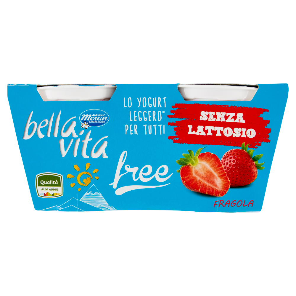 bella vita free Senza Lattosio Fragola 2 x 125 g