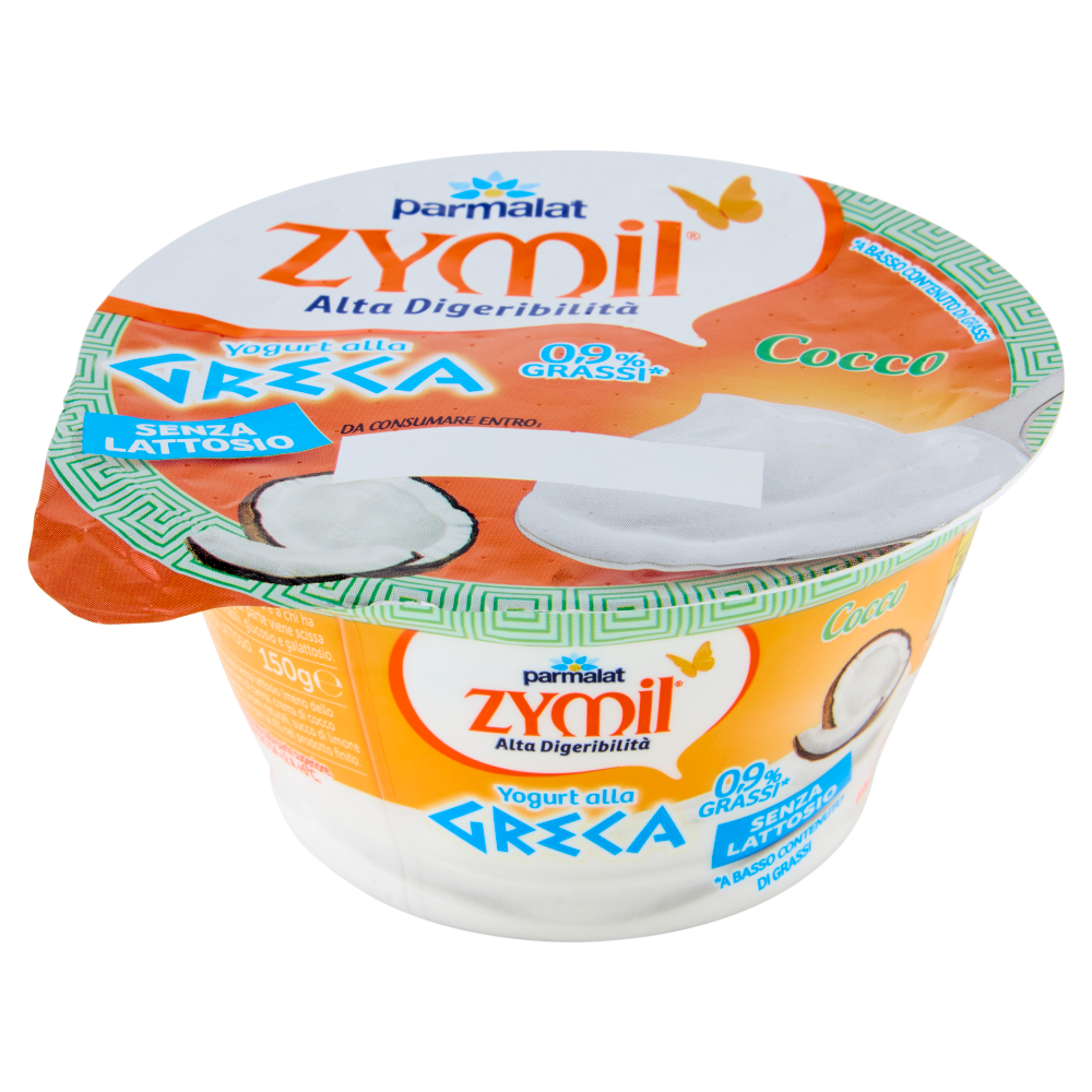 ZYMIL Alta Digeribilit&agrave; Senza Lattosio Yogurt alla Greca Cocco 150g