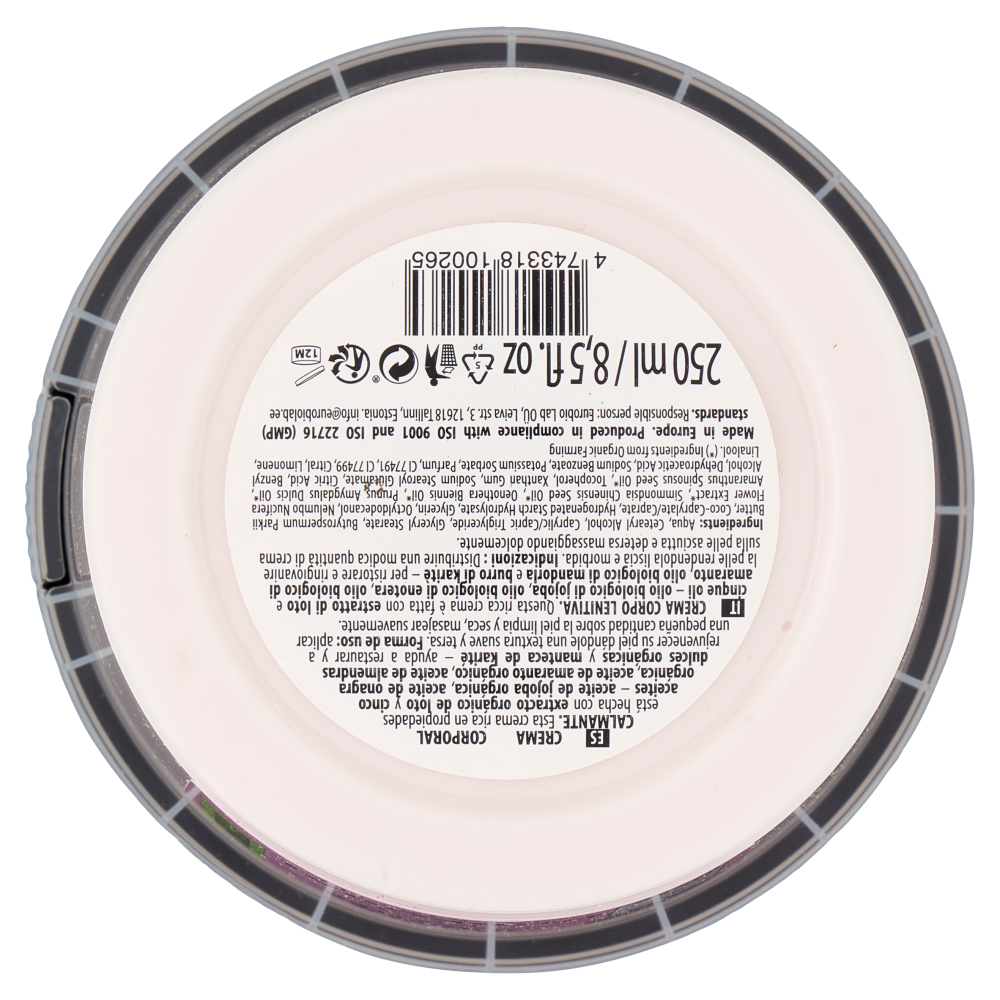 organic shop Crema Corpo Lenitiva Loto & 5 Aceites 250 ml