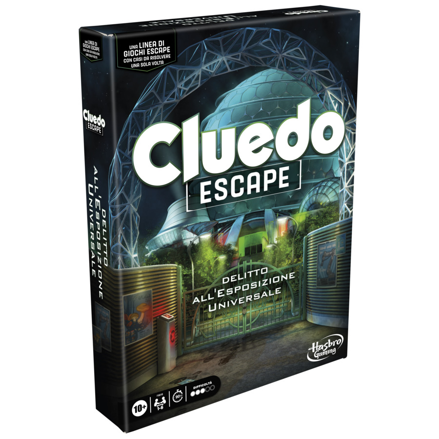 Cluedo Escape - Delitto all'Esposizione Universale, gioco da tavolo, giochi in versione escape room da risolvere 1 volta sola, giochi di mistero, dai 10 anni in su
