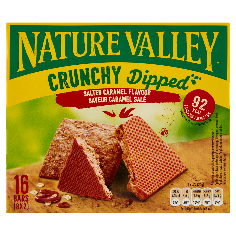 Nature Valley Crunchy Dipped Salted Caramel Flavour 8 x 20 g