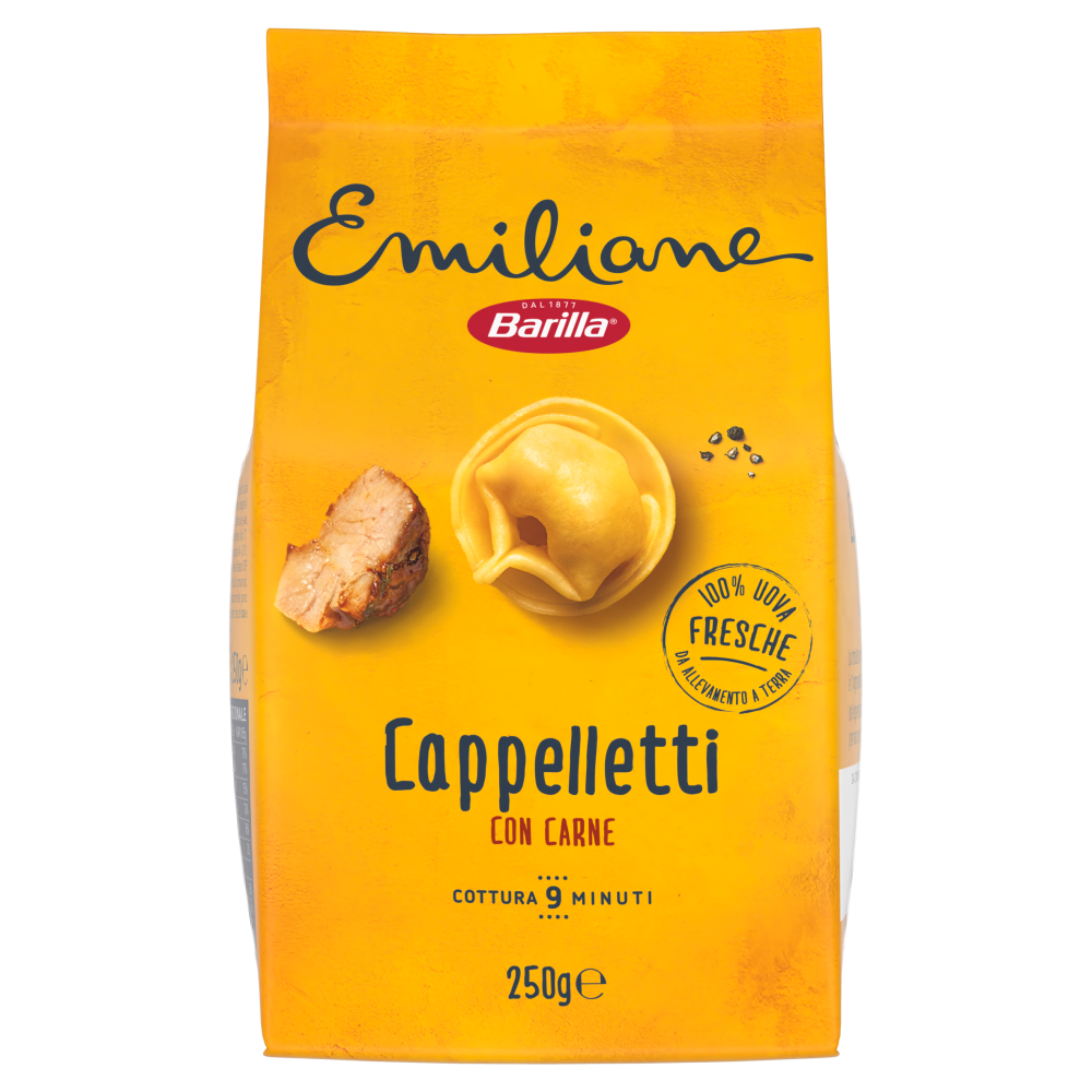 Barilla Emiliane Cappelletti Pasta all'Uovo ripiena con Carne 250 g