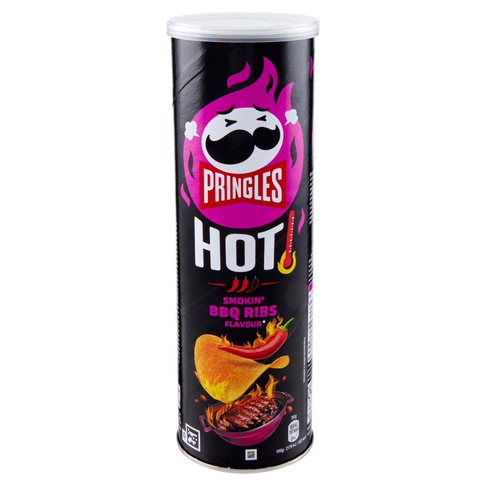 Pringles Hot Smokin' BBQ Ribs Flavour 160 g | Carrefour