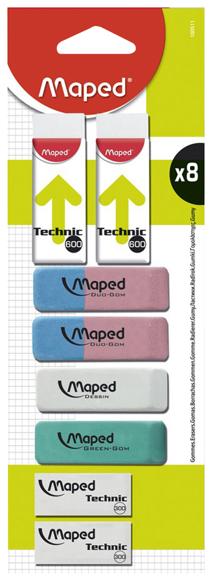 Maped 8 Gomme Assortite