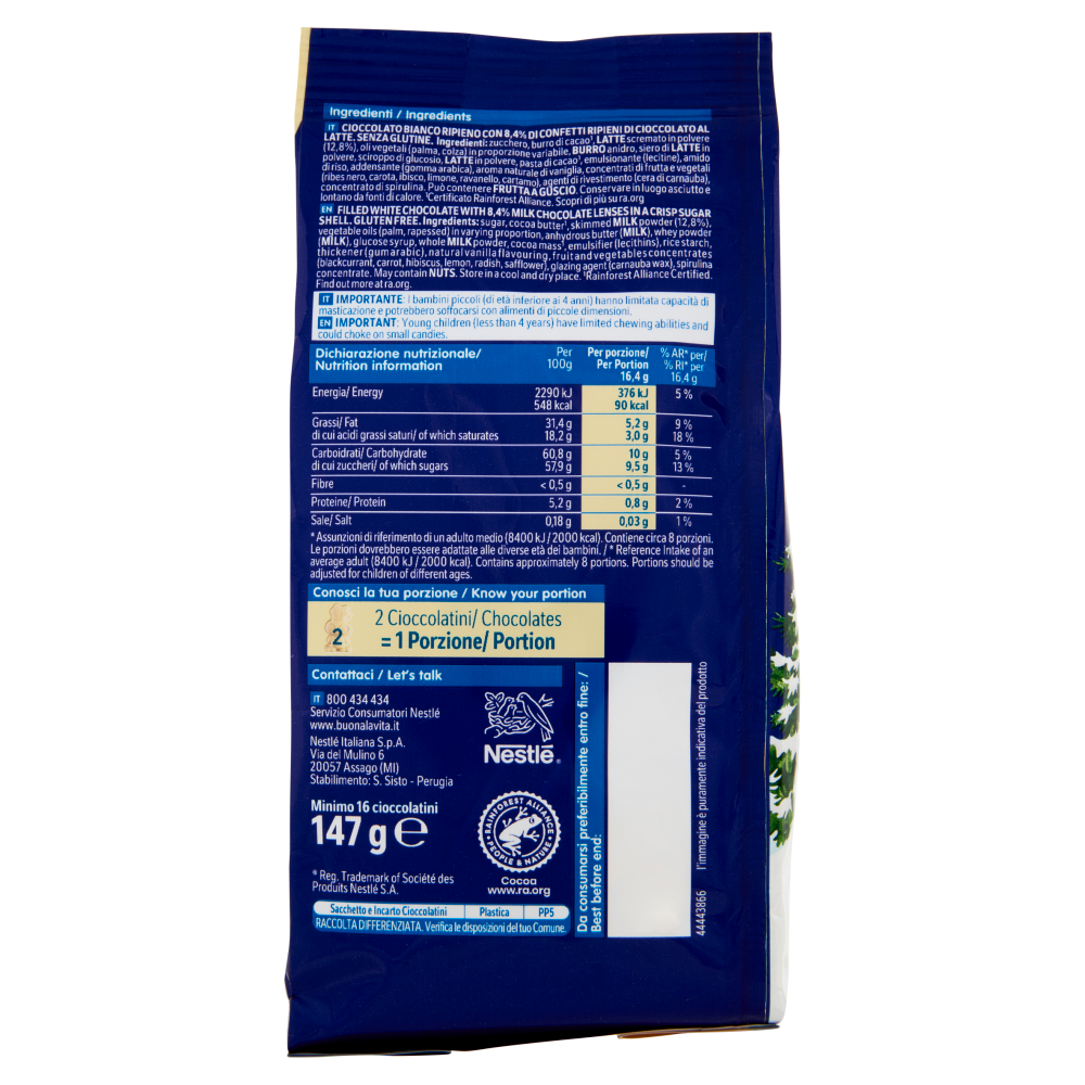 GALAK Festive Friends Personaggi di Cioccolato al Latte con Smarties Sacchetto 147g