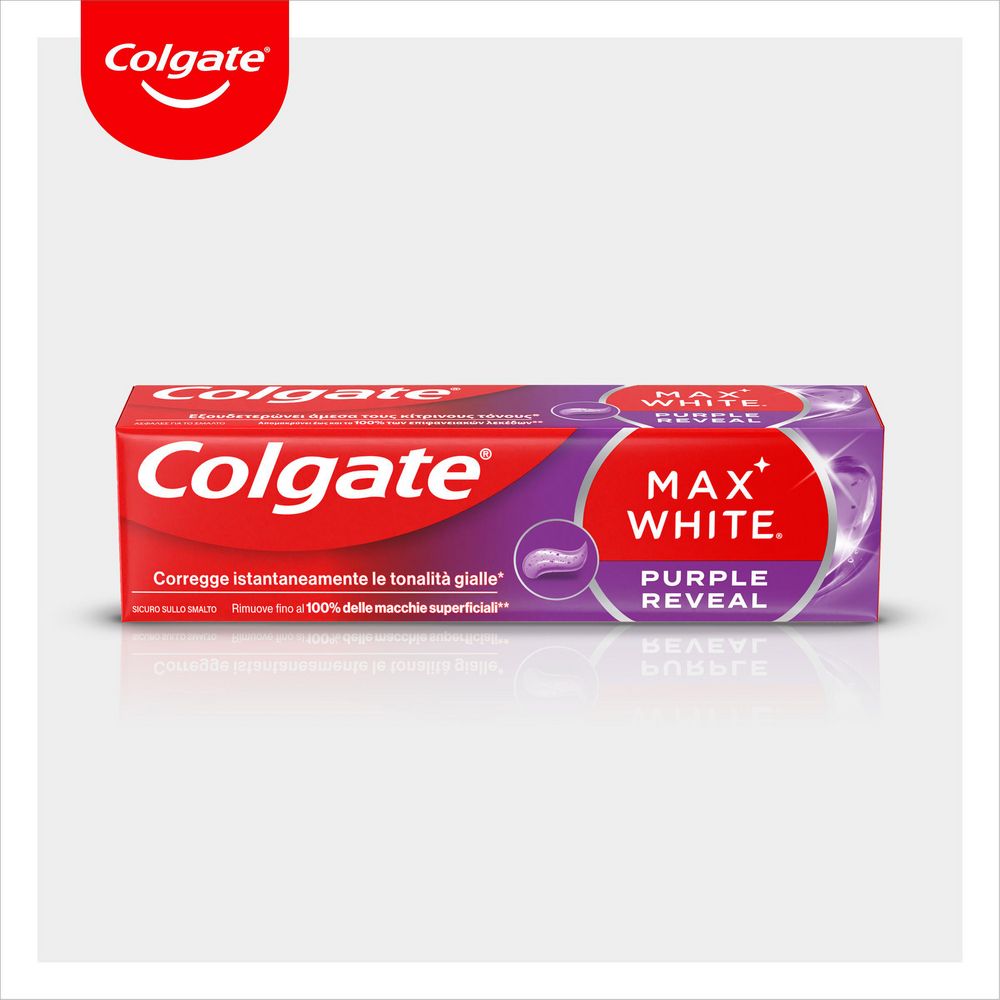 Colgate dentifricio sbiancante Max White Purple Reveal 75 ml