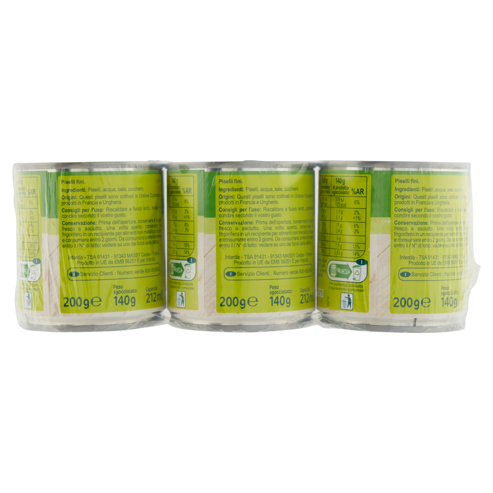 Carrefour Piselli Fini 3 x 200 g