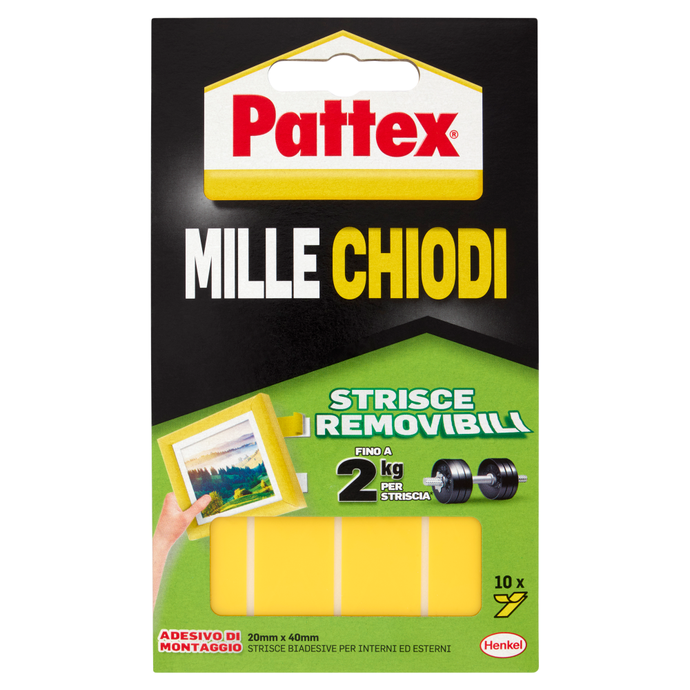 PATTEX Millechiodi Tape Removibile 10 Strisce