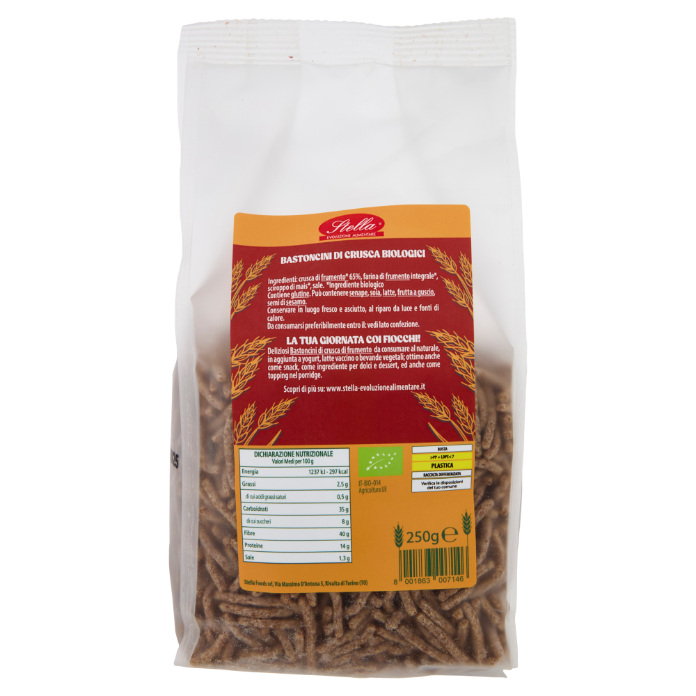 Stella Bastoncini di Crusca Bio 250 g