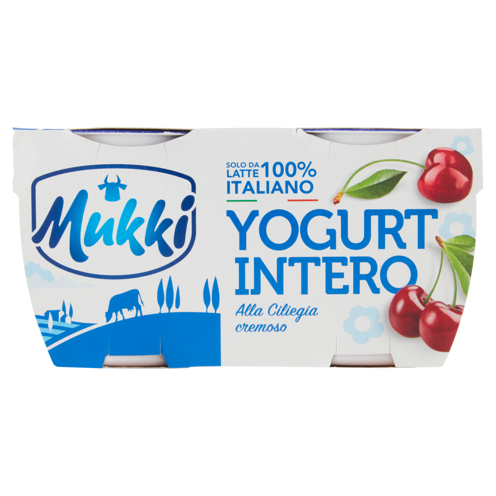 Mukki Yogurt Intero alla Ciliegia cremoso 2 x 125 g