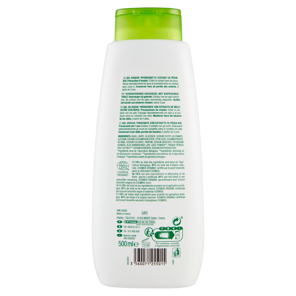 Carrefour Bio Soft Gel Doccia alla pesca 500 ml