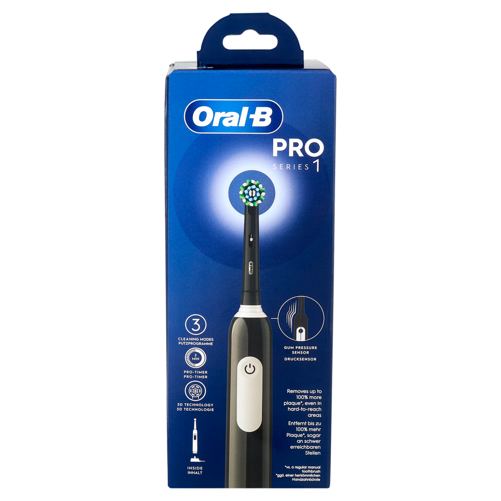Oral-B Spazzolino Elettrico Denti Ricaricabile Pro Series 1 Black