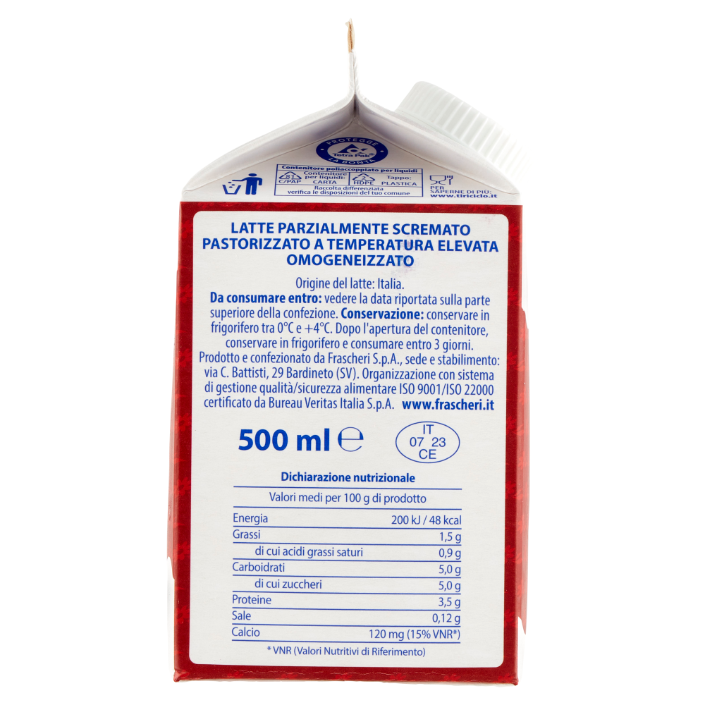 Frascheri latte parzialmente scremato di+ 500 ml