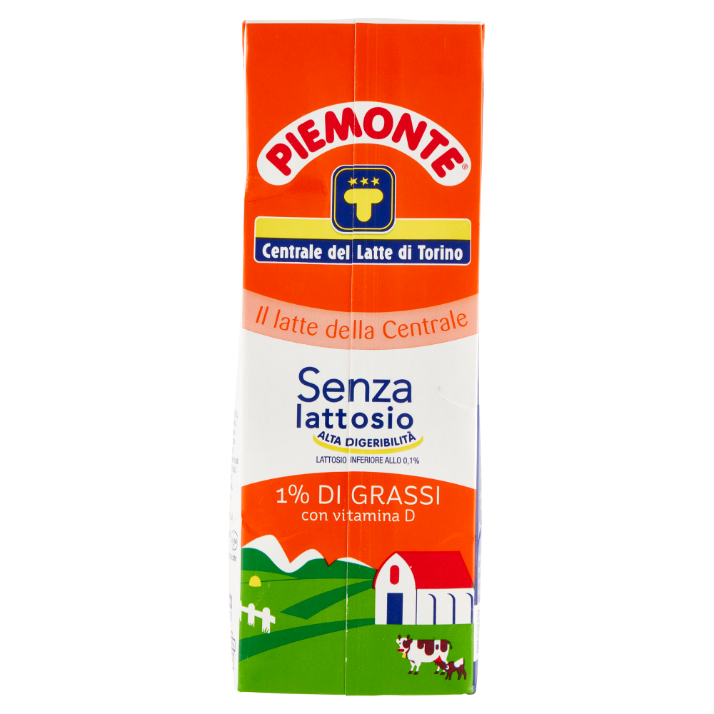 Piemonte Senza lattosio Alta Digeribilit&agrave; 1% di Grassi con Vitamina D 1000 ml