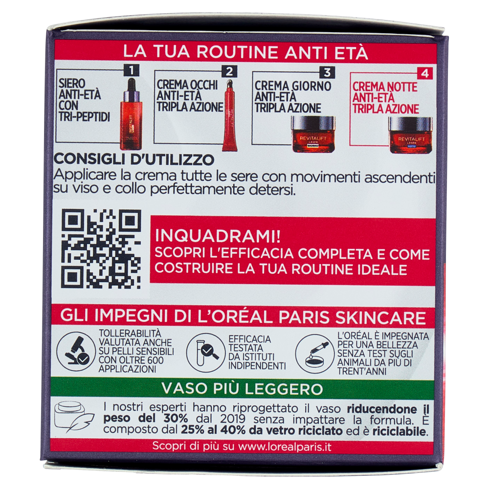 L'Oréal Paris Revitalift Laser Tripla Azione Crema Anti-Età Notte 50 ml