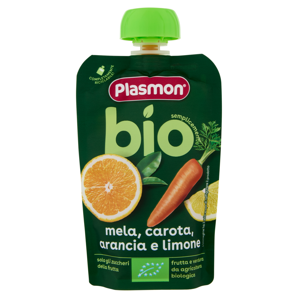 Plasmon semplicemente bio mela, carota, arancia e limone 100 g 