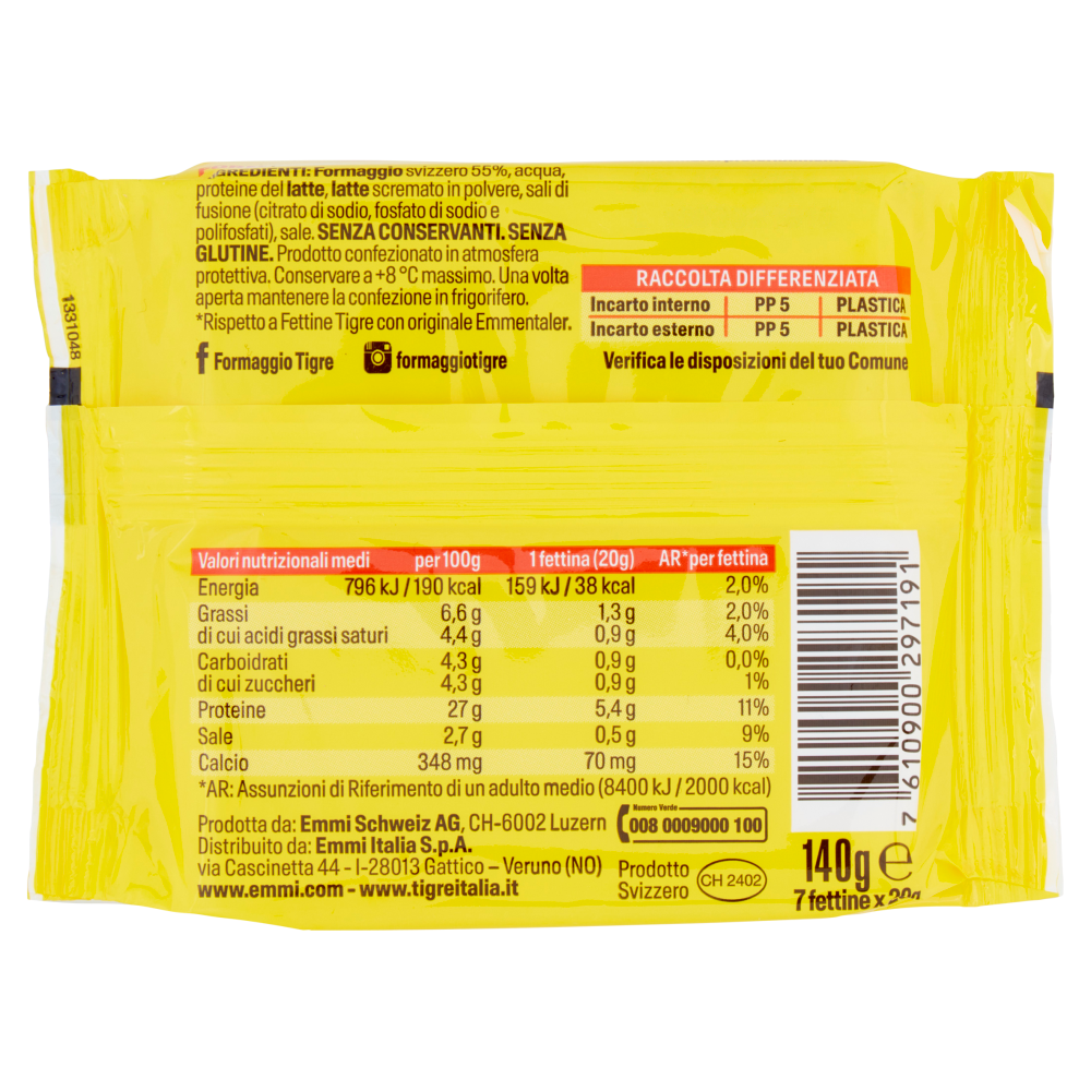 Tigre High Pro Formaggio Fuso 7 x 20 g